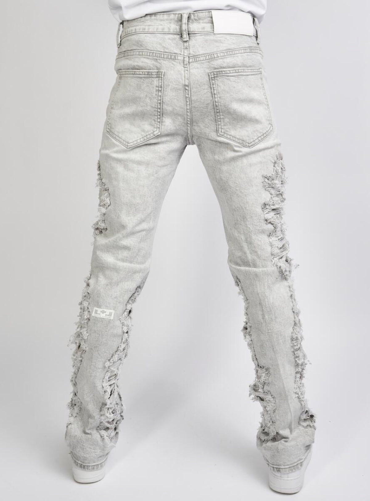 Locked & Loaded Jeans - Beckman - Stacked - Ultra Distressed - Grey Wa ...