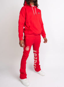 Locked & Loaded Sweatsuit - Chamber - Red And Cream - 351