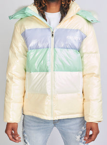 Vengeance78 Jacket - Vengeance of Cincy Puffer - Multi Pastel And Cream