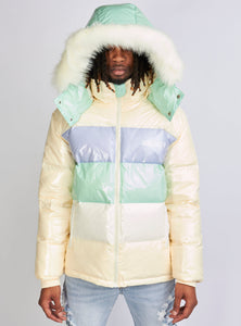 Vengeance78 Jacket - Vengeance of Cincy Puffer - Multi Pastel And Cream