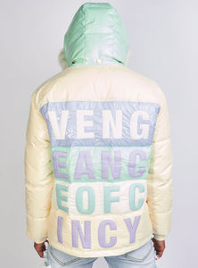 Vengeance78 Jacket - Vengeance of Cincy Puffer - Multi Pastel And Cream