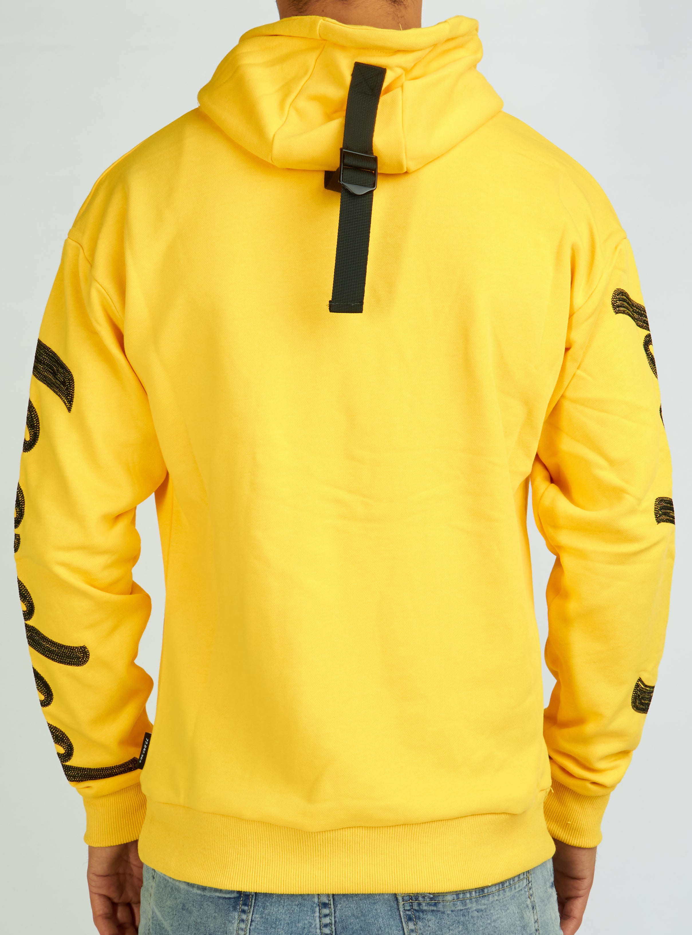 Hoodie - Chain Stitch - Yellow and Black - LLHCH51025503