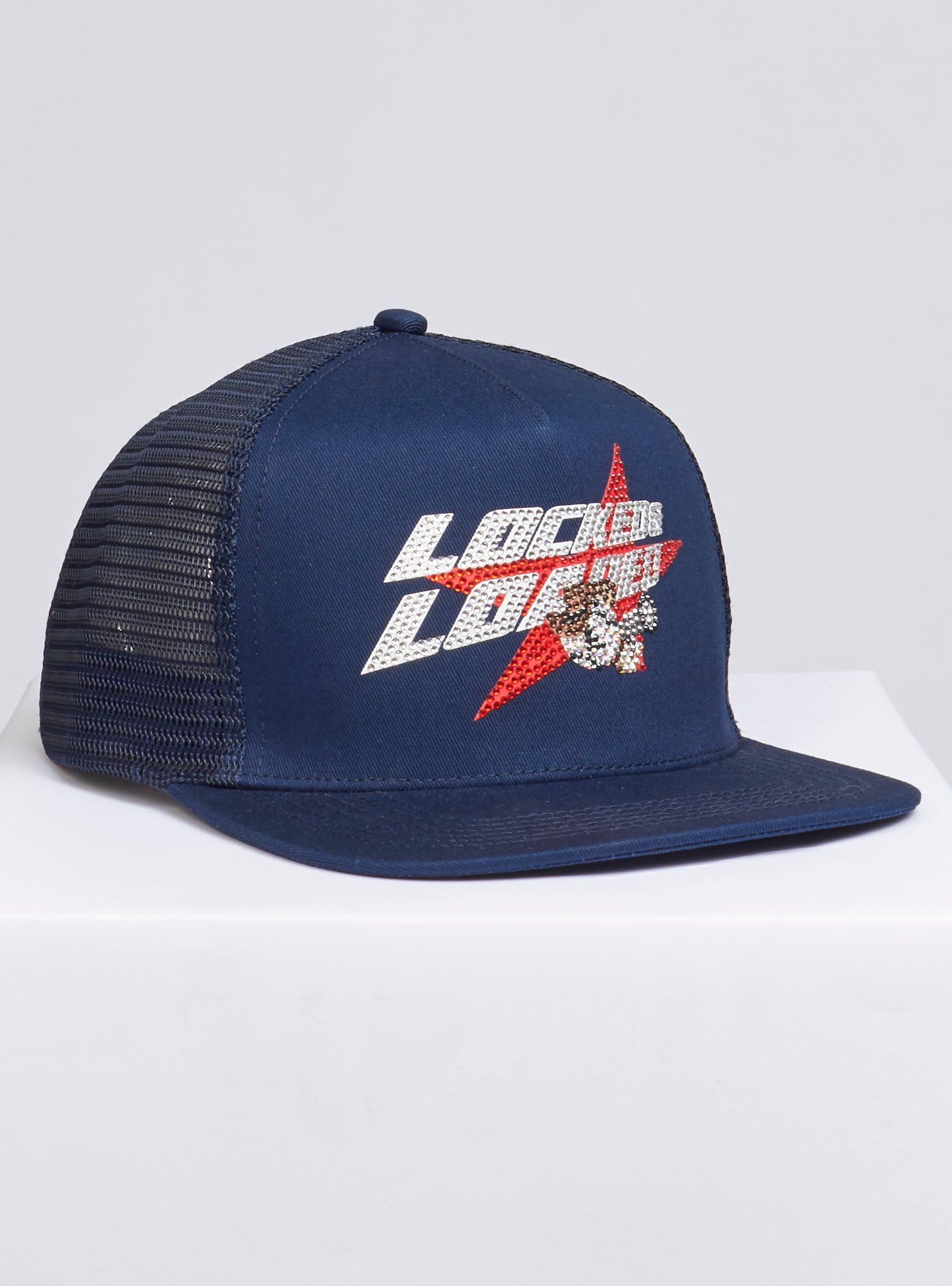 Locked & Loaded Snapback - Heavy Hitta - Silver and Red on Navy - 201