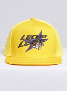 Locked & Loaded Snapback - Heavy Hitta - Black and Purple on Yellow - 200