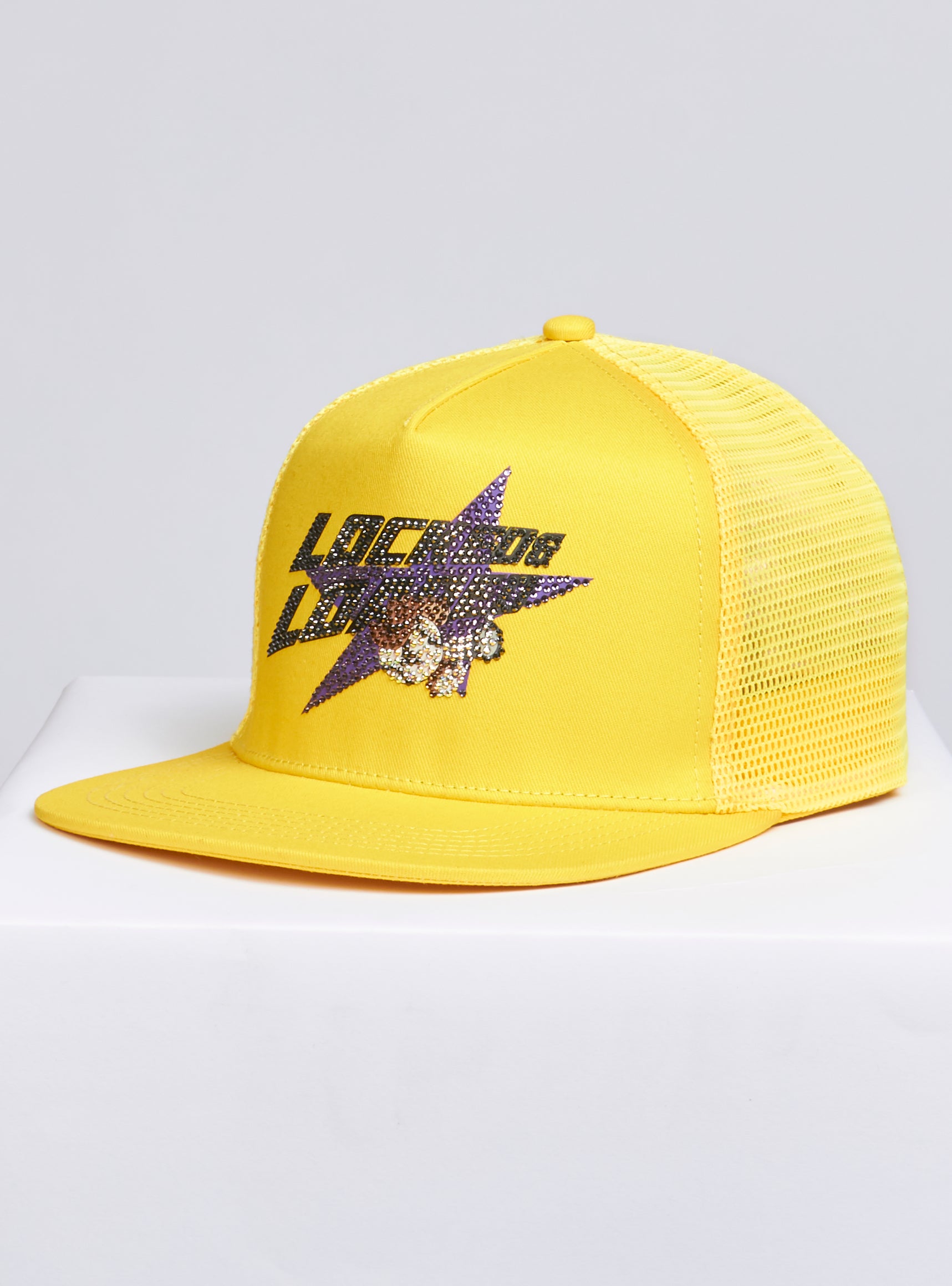 Locked & Loaded Snapback - Heavy Hitta - Black and Purple on Yellow - 200