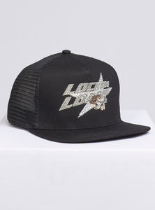 Locked & Loaded Snapback - Heavy Hitta - Silver and White on Black - 204