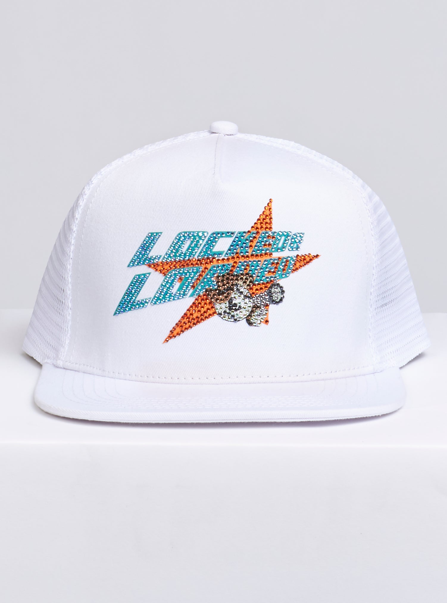 Locked & Loaded Snapback - Heavy Hitta - Aqua and Coral on White - 205