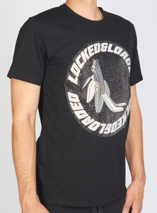 Locked & Loaded T-Shirt - B. Clip - Black and Silver on Black - 104