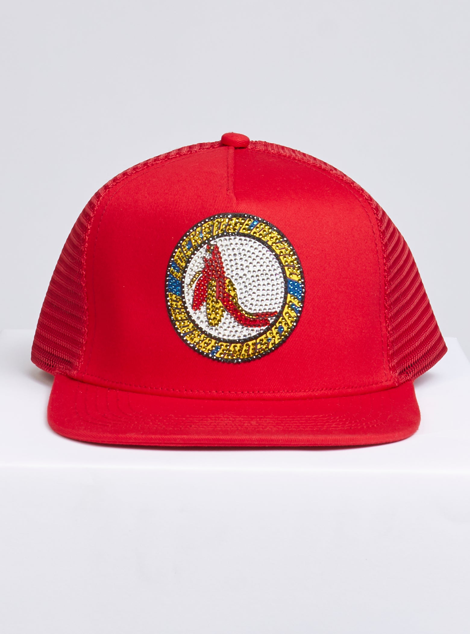 Locked & Loaded Snapback - B. Clip - Blue with Yellow on Red - 102