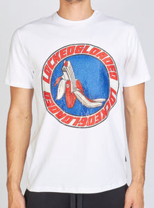 Locked & Loaded T-Shirt - B. Clip - Red and Blue on White - 109