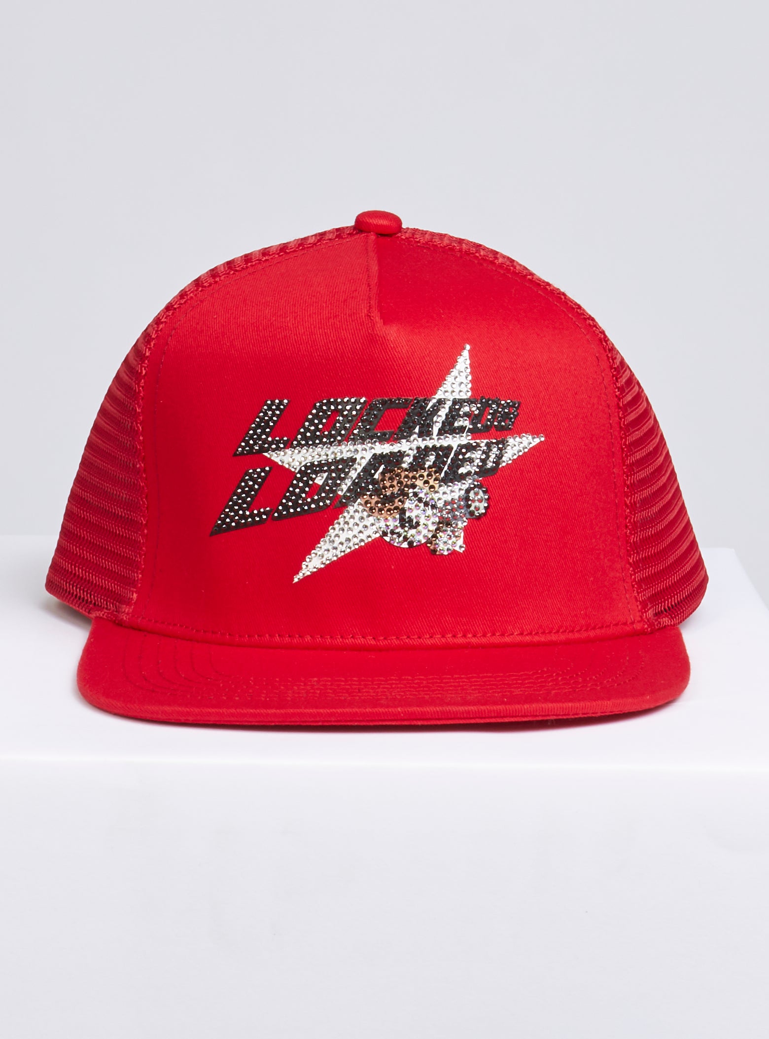 Locked & Loaded Snapback - Heavy Hitta - Black and Silver on Red - 206