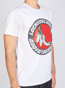 Locked & Loaded T-Shirt - B. Clip - Black and Red on White - 107